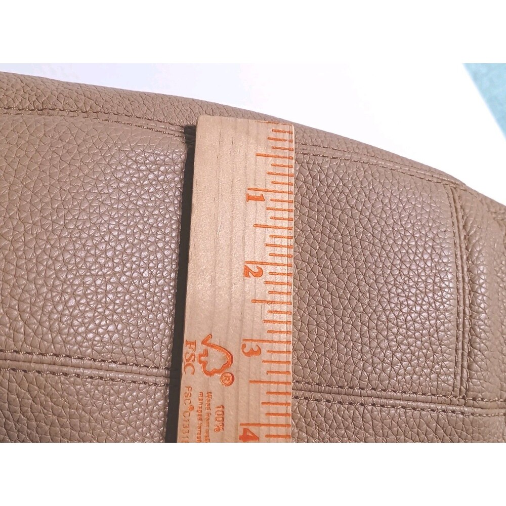 Michael Kors Lea Tan Pebble Leather Boho Shoulder Bag 2 Zipper Compartments - Picture 9 of 12